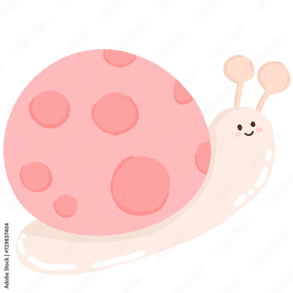 Cute cartoon snail illustration Cute cartoon snail illustration
