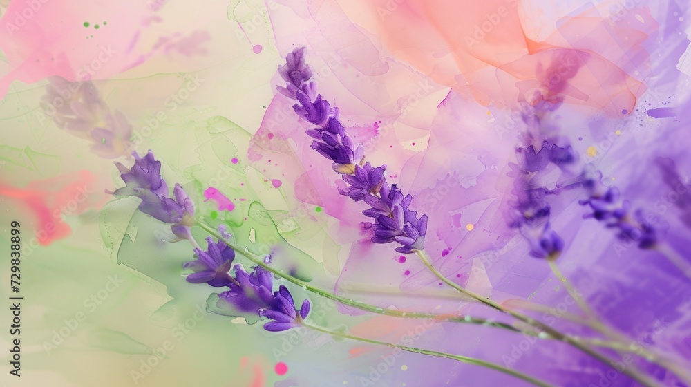 a close up of a bunch of purple flowers on a white and pink background with a splash of paint on the bottom half of the image and bottom half of the image. a close up of a bunch of purple flowers on a white and pink background with a splash of paint on the bottom half of the image and bottom half of the image.