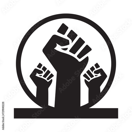Symbol of the black freedom movement. Black lives matter. Movement for freedom and equality.  Black Lives Matter. America.