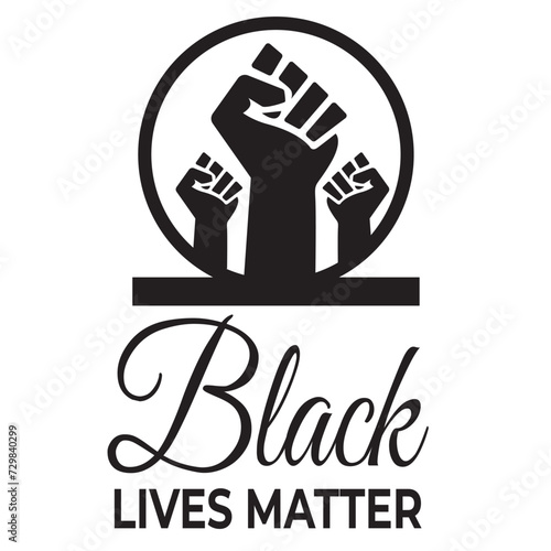 Symbol of the black freedom movement. Black lives matter. Movement for freedom and equality.  Black Lives Matter. America.