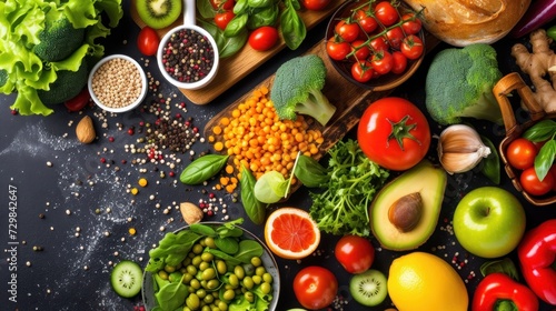  a table topped with lots of different types of fruits and vegetables next to a bowl of seeds and a bowl of fruit and veggies on top of the table.
