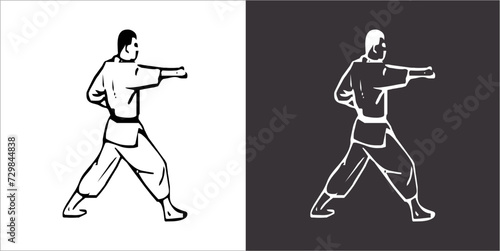 Ilustration Vector graphics of martial art icon