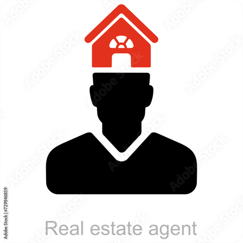 Real estate Agent icon concept