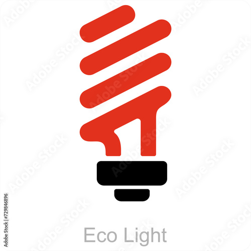 Eco Light and ecology icon concept photo