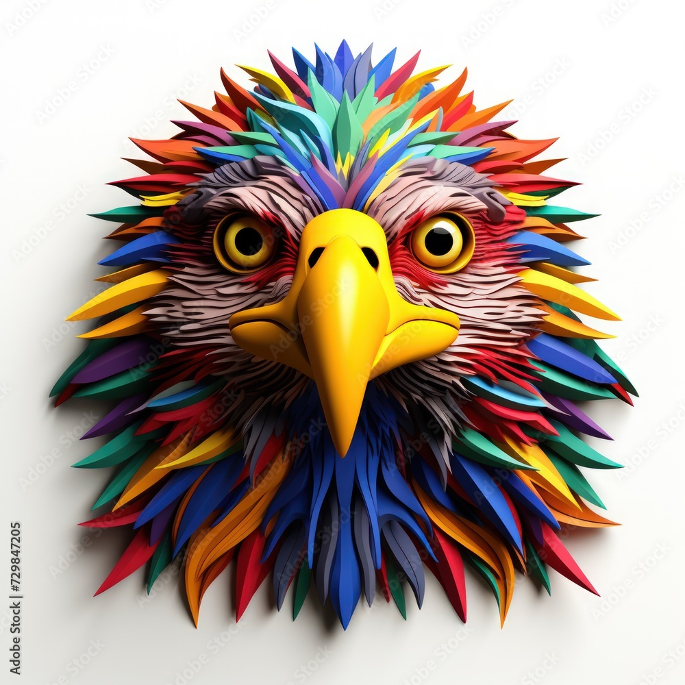 3D composite illustration of an eagle 3D composite illustration of an eagle