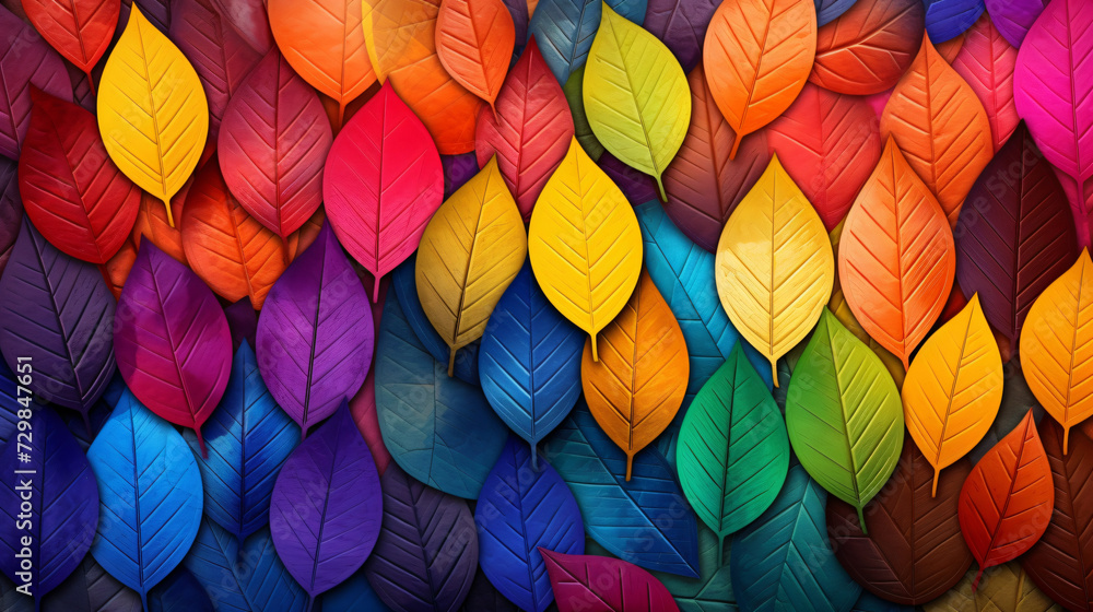 Texture multicolored fallen leaves