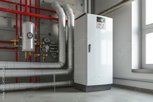 Heating system and gas boiler in the house