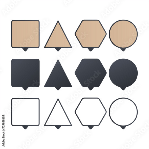 Geometric shapes Map pointe...