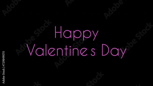 Happy Valentines Day motion. 4k video animated