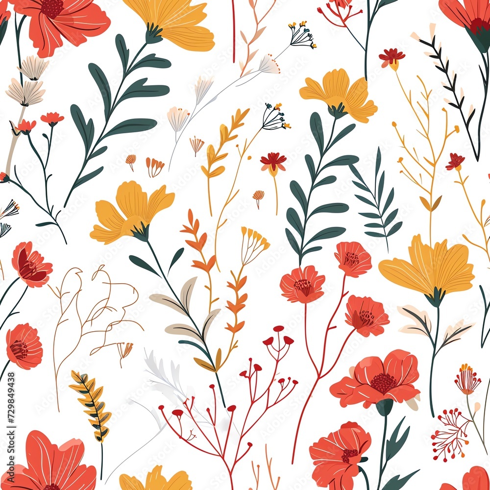 Elegant Natural Floral Vector Illustration