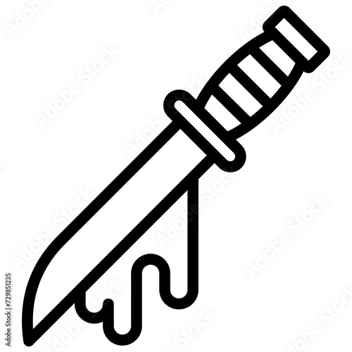 bloody icon illustration design with outline