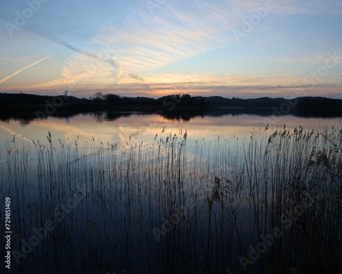 sunrise over the lake