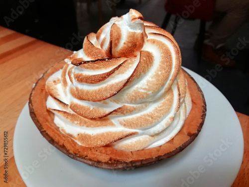 cake with cream and chocolate