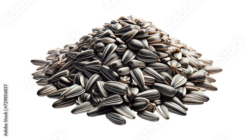 A pile of sunflower seeds. A bunch of closed sunflower seeds photo