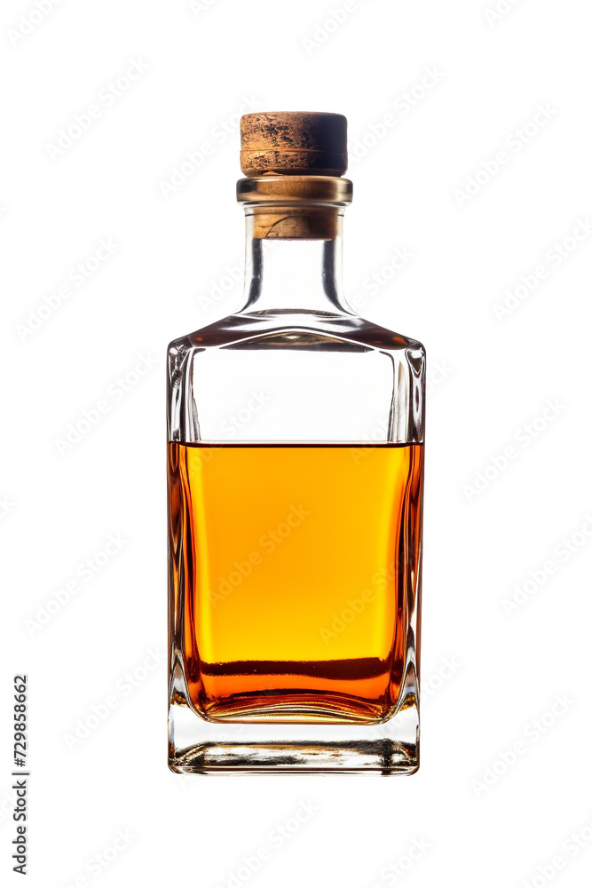 isolated illustration of a bottle of brandy. Created with Generative AI isolated illustration of a bottle of brandy. Created with Generative AI