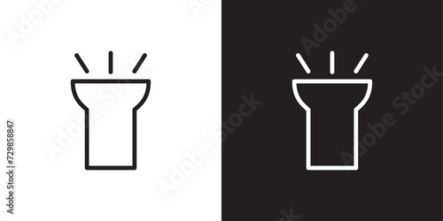 vector flashlight icons