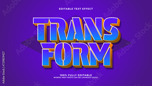 editable text effect transform