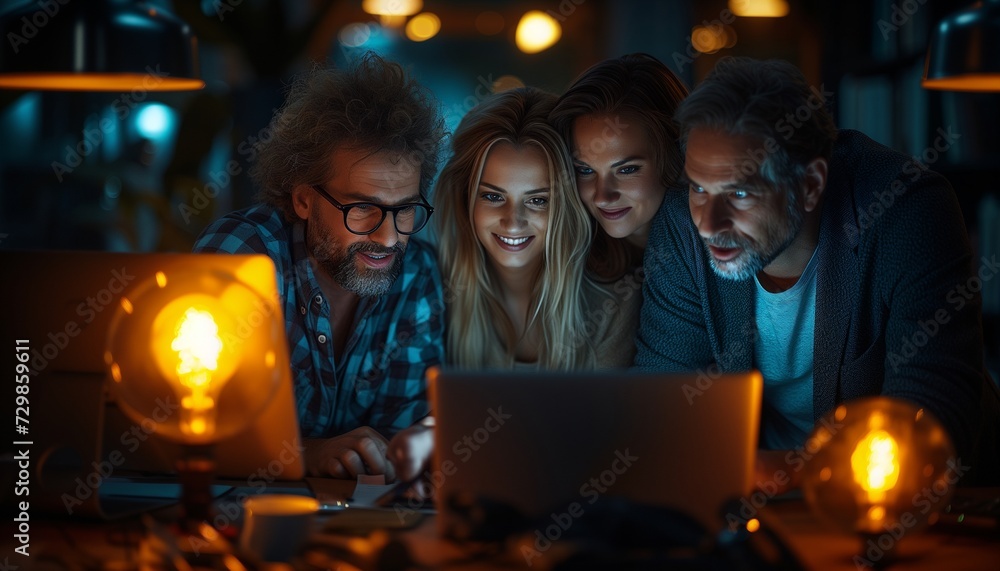 Business Team Collaborates on Financial Review, Nodding in Agreement for Growth and Success Business Team Collaborates on Financial Review, Nodding in Agreement for Growth and Success