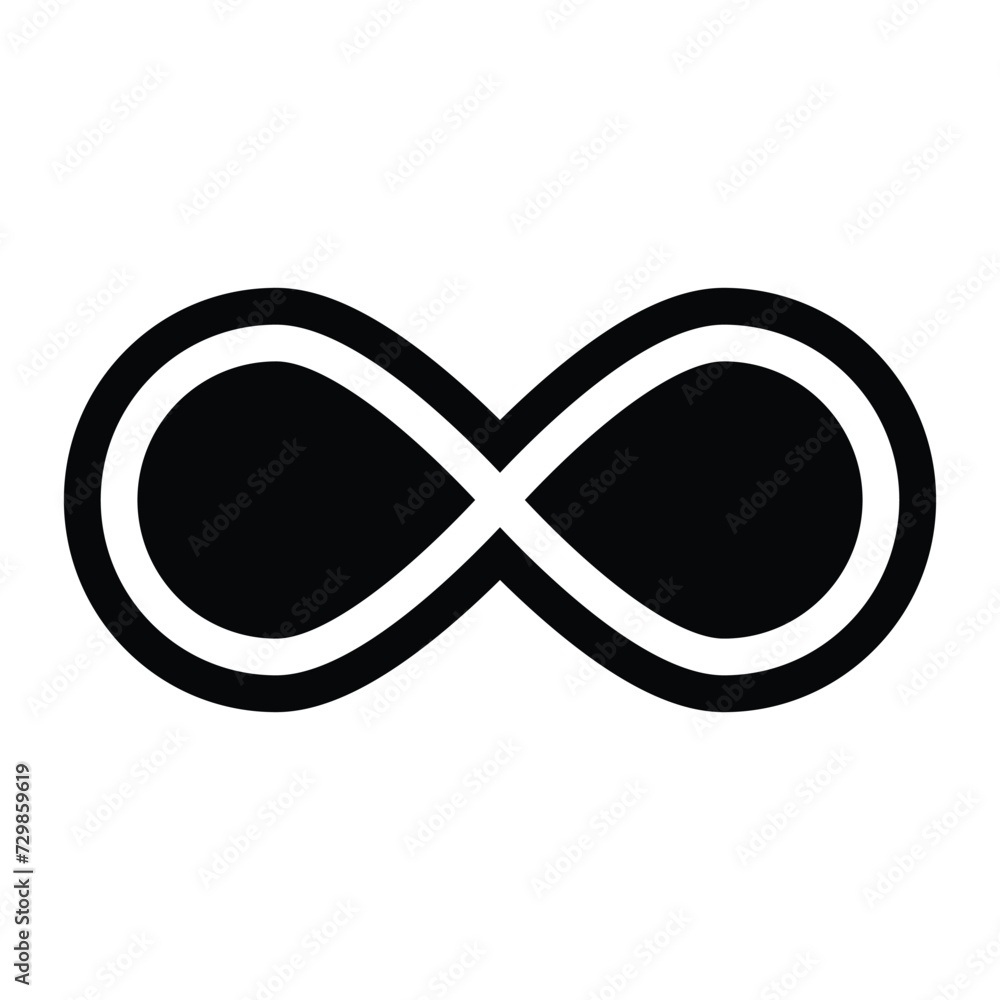 Fototapeta premium Infinity Symbol Icon Vector Illustration
