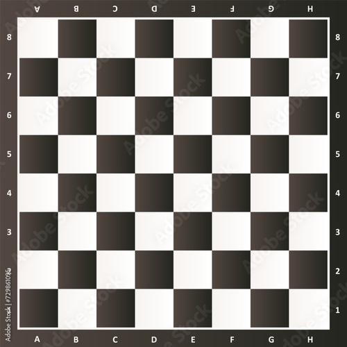 Chess board for playing chess. Vector illustration . For print.