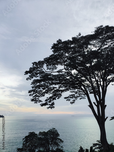 Sunset View in Air Manis Beach Padang Selatang West Sumatera Indonesia