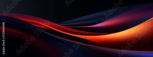 Abstract wavy background in red and black with sleek curves and modern design