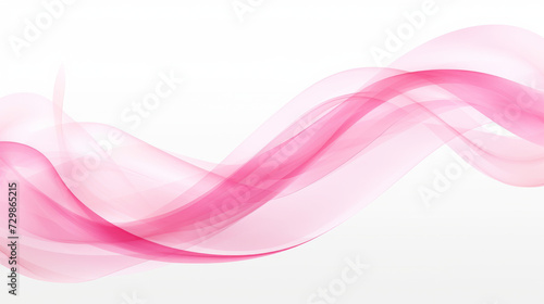 Elegant pink abstract wave design on white background for creative projects