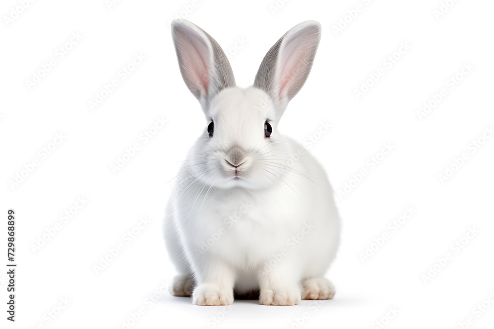 easter bunny On a cute, fluffy white background. Animal symbols of Easter easter bunny On a cute, fluffy white background. Animal symbols of Easter