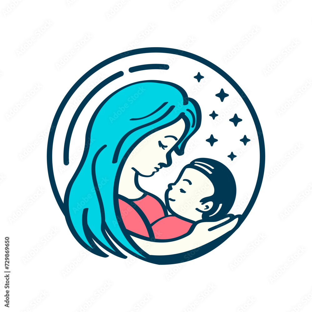 Mom And Baby Logo Icon Baby Care Design Concept Template Mother Care Logo Mom And Baby Logo Icon Baby Care Design Concept Template Mother Care Logo
