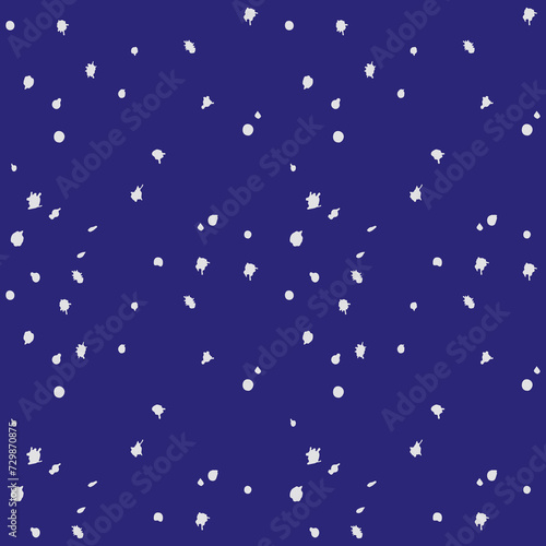 しぶきで作った雪が降るようなシームレス和風模様