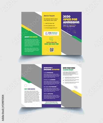 School Education Trifold Brochure Template