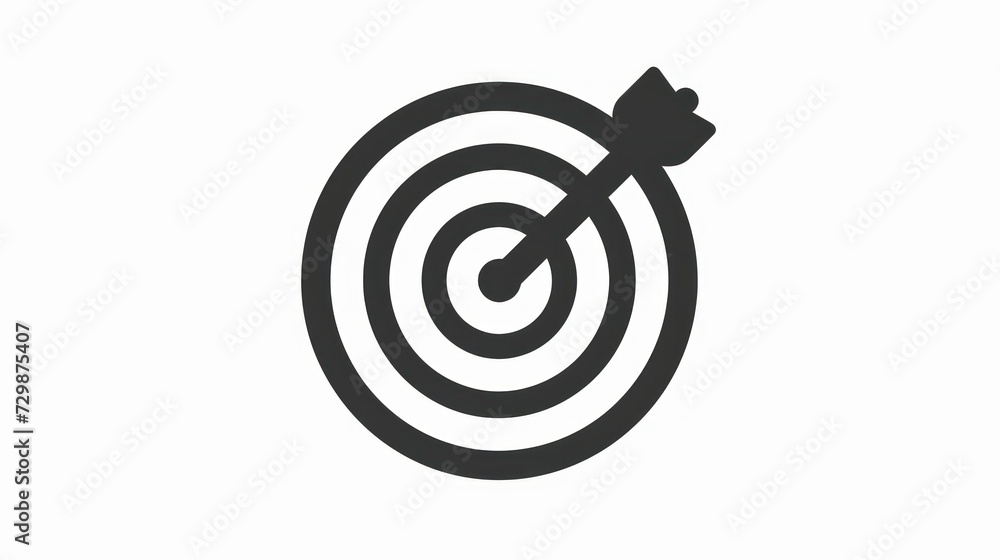 target with arrow on a white background target with arrow on a white background