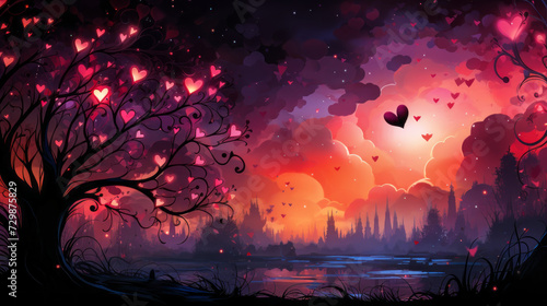 Ethereal Valentine's Day Romance Wallpaper