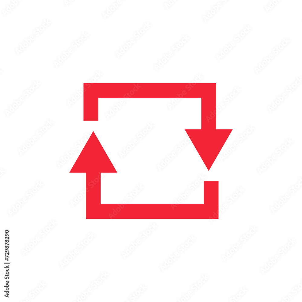 Red arrows sign symbol with transparent background Red arrows sign symbol with transparent background