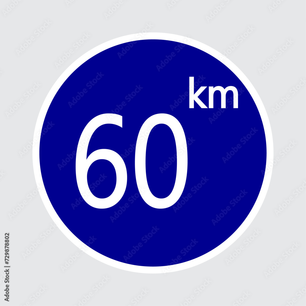 vector minimum speed limit in kilometres per hour sign
