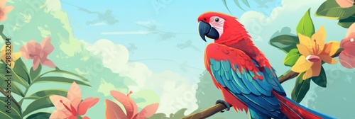 Beautiful bright parrot © Aida