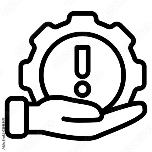 Risk mitigation line icon