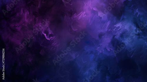 Abstract dynamic smoke painting with blue and purple strokes wallpaper background
