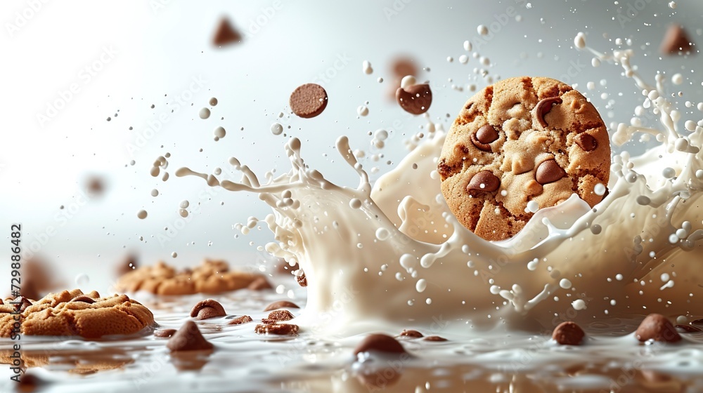 Fototapeta premium Milk and Cookie