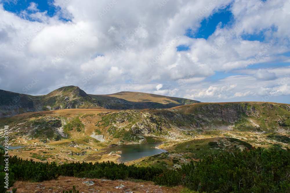 Scenic view of Seven Rila Lakes in Bulgaria Scenic view of Seven Rila Lakes in Bulgaria
