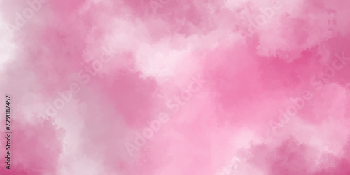 Pink sky with white clouds and blurred pattern background. Beautiful abstract color pink texture background on white surface cloud sky on art graphic background. Modern social media post background .