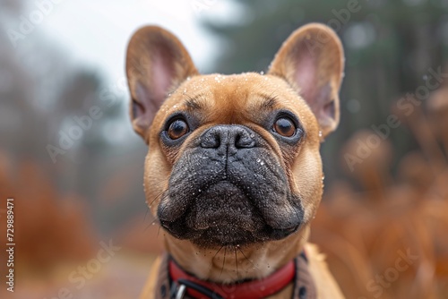 Furry Face of the Month A Cute French Bulldog in Red and Black Generative AI © riya