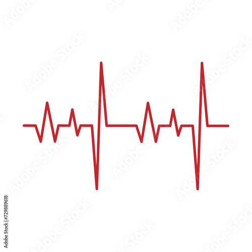 Heartbeat pulse line vector health medical concept for graphic design, logo, web site, social media, mobile app, ui illustration