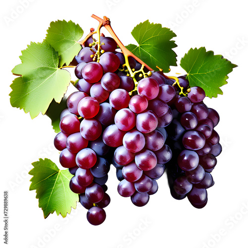 grapes isolated on transparent background,generative ai