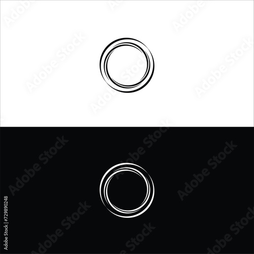 Round circular banner frames, borders . Circle vector logo