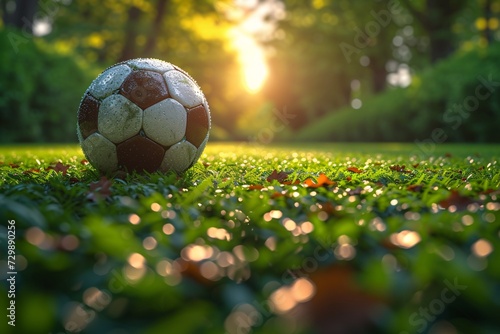 Soccer Ball in the Sunlight A Catchy and Optimized Adobe Stock Title Generative AI