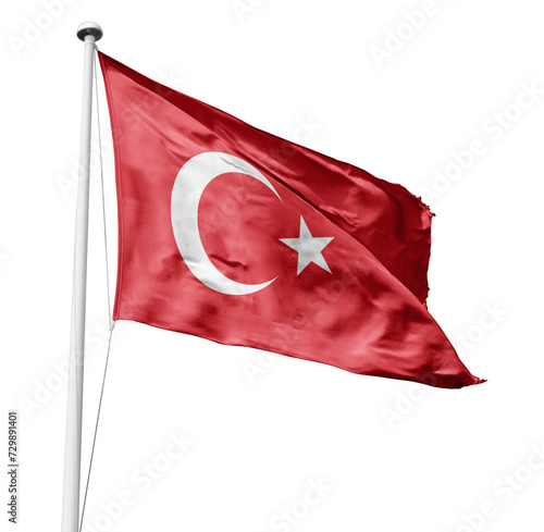 turk bayragi vector. turkish flag vector. transparent background. high resolution.