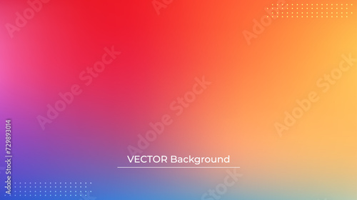 Smooth and blurry colorful gradient mesh background. Modern bright rainbow colors. Easy editable soft colored vector banner template. Premium quality