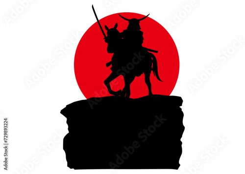 戦国武将のシルエット