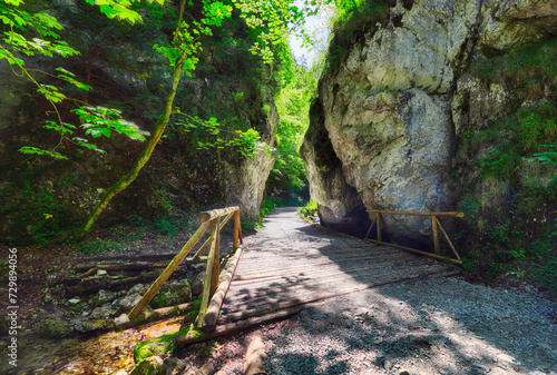 The familiar part of Gaderska Valley called Devil's Gate, Slovakia
